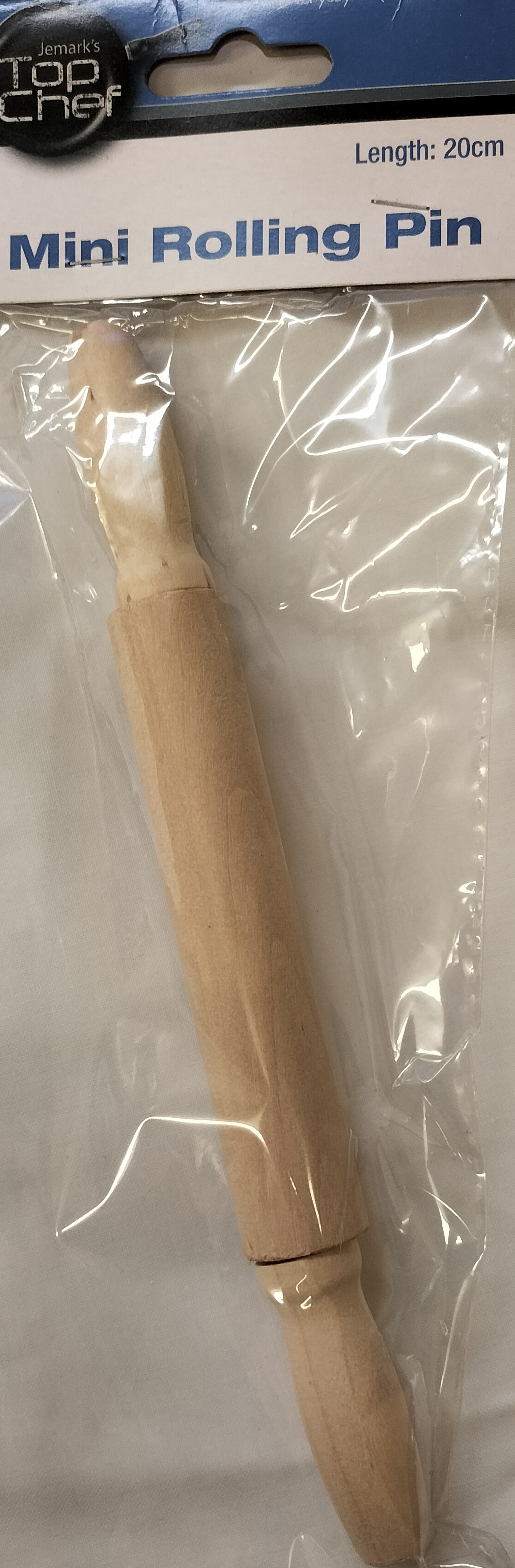 Rolling Pin Plain Wood Mini 20cm ea Jemark